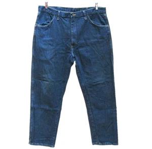 Jeans uomo blu denim gamba dritta lavaggio scuro rustler taglia 38/30 - Foto 1 di 11