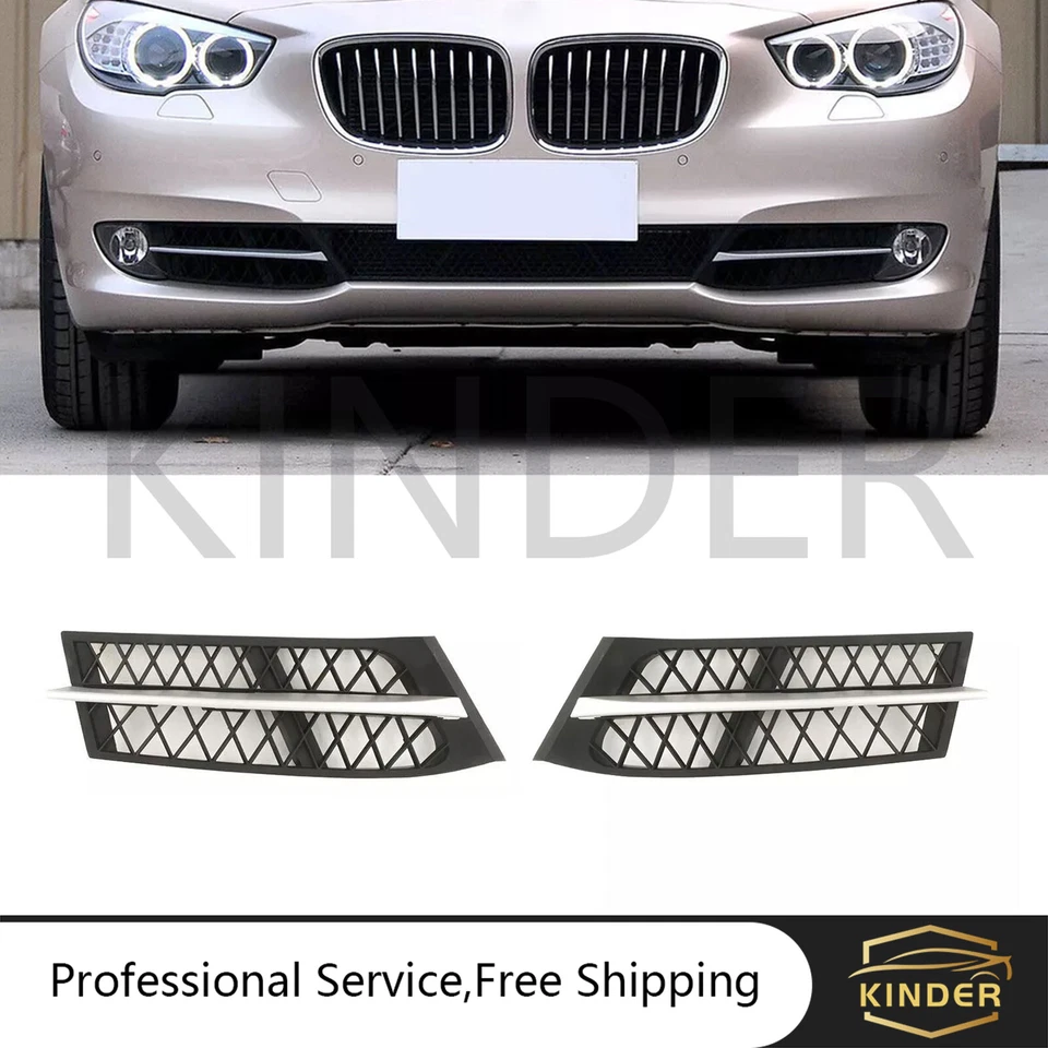 Parachoques delantero 4 piezas rejilla exterior abierta lateral y panel de acabado para BMW 5' F07 GT 10-13 Foto 1 de 4