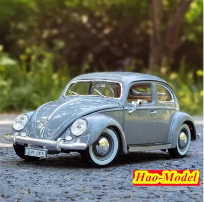 Bburago 1:18 VW Escarabajo Aleación Diecast Metal Coche Modelo Hobby Juguetes Regalos Gris/Beige Foto 1 de 4