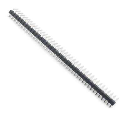 10pcs 1x40 40 Pin Male Right Angle Header 2.54mm 0.1" Black 90 Degree - Image 1 of 2