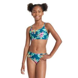 Girls Tropic Daydream Bikini Set art class Teal Blue Size XL - Picture 1 of 3