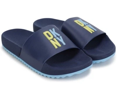 Deslizadores con logotipo DKNY unisex niños azul talla UK 3 #REF294 Foto 1 de 4
