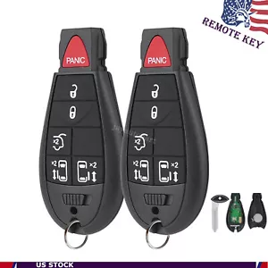 2 para Chrysler Town and Country 2008-2016 entrada sin llave mando a distancia furgoneta llavero 6B - Imagen 1 de 8