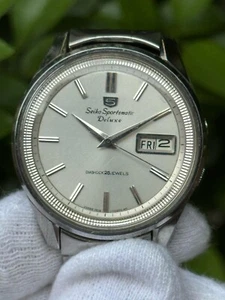 Vintage 1966, SILVER, SEIKO SPORTSMATIC DELUXE, Men's Automatic Watch, 7619-7010 - Picture 1 of 9