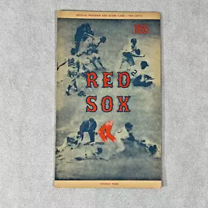 Tarjeta de puntuación del programa oficial Boston Red Sox vs Washington Fenway Park 1955 - Imagen 1 de 24