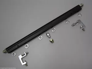 Toyota Supra 2JZGTE Fuel Rail Upgrade Kit Black Anodize RMR-070-ASSY - Picture 1 of 1