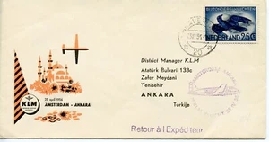 NETHERLANDS KLM AMSTERDAY-ANKARA 1956 FDC1984 - Picture 1 of 1