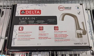 Delta Larkin Rubinetto Bagno Manico Singolo 15890LF-SP Nichel Spazzolato - Sigillato - Foto 1 di 5