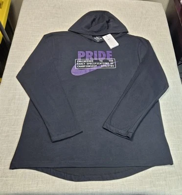 Camisa NIKE Para Hombres Orlando Pride Negra Púrpura Blanca Con Capucha Manga Larga Algodón Foto 1 de 4