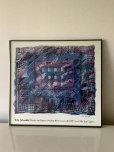 Póster de exposición de galería vintage de TOBY SCHMIDT “Fine Feathered Malaprop” 1985 - Imagen 1 de 3