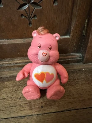 Figura Posable Vintage Care Bears Love-A-Lot Bear 3.5" 1983 Foto 1 de 2