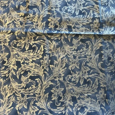 Hoffman  VENETIAN HOLIDAY Blue with Silver Screen Print 1 Yard - Image 1 of 3