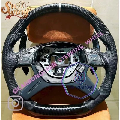 REAL CARBON FIBER STEERING WHEEL FOR Mercedes Benz ML350/ML500/ML550 2012-2014YS - Image 1 of 4