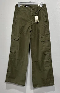 Levi's Baggy Cargohose Damen 26 olivgrün Mid Rise gerades Bein Utility - Bild 1 von 15