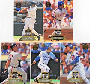 1993 LEAF HEADING FOR THE HALL 5 CARD LOT GWYNN /MURRAY /RIPKEN/BRETT/SANDBERG - Picture 1 of 2