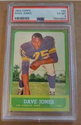 1963 Topps Football Dave Deacon Jones 44 PSA 6 Ex-Mt - Image 1 of 2
