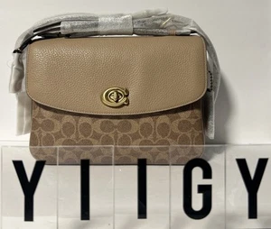 🐼💦 Bolso Bandolera Coach CA891 🐼💦 Cassie Signature Cuero Tostado Taupe 🐼 GB41o2 - Imagen 1 de 10