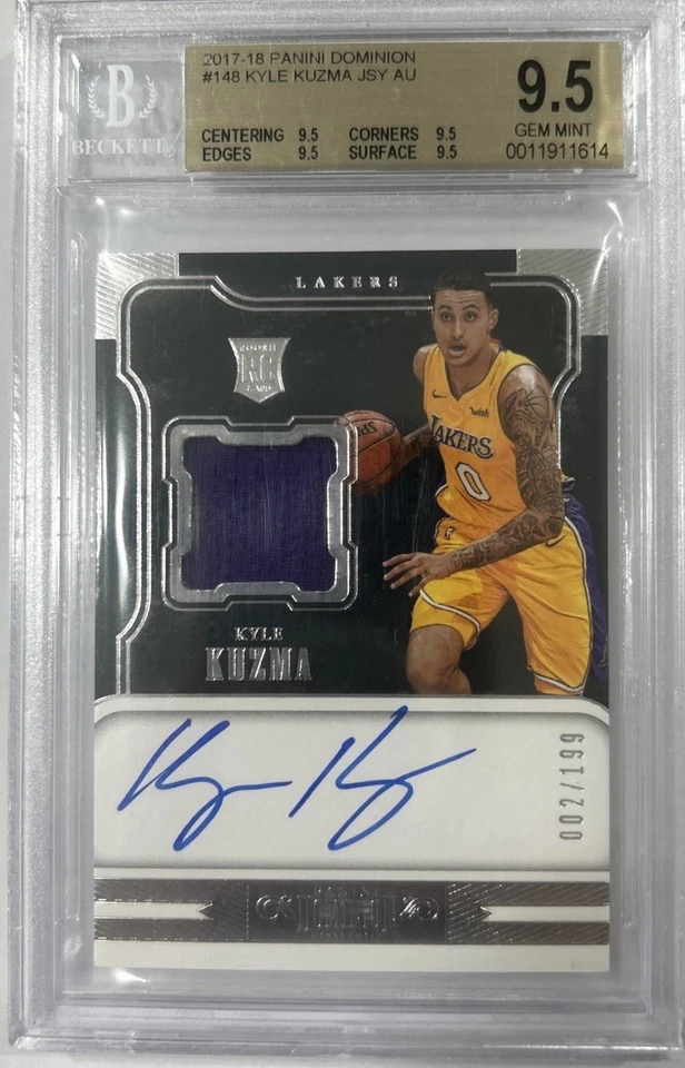 2017-18 Panini Dominion - Rookie Jersey Auto Kyle Kuzma #148 /199 (AU, MEM, RC) - Image 1 of 2
