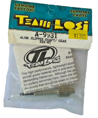 A-9931 Team Losi Aluminum Slipper Shaft/Gear for Losi XXX-NT LOSA9931 - Image 1 of 2