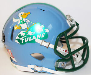 2020 Tulane Green Wave Custom Riddell Mini Helmet vs UCF