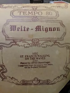 Rouleaux de piano Welte Mignon (découpés) Saint François marchant sur les vagues, Stavenhagen - Photo 1/3
