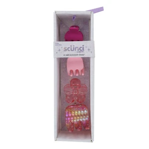 Scunci Glam Sparkle & Shine Claw Hair Clips, Assorted Colors, 4-Count - Picture 1 of 2