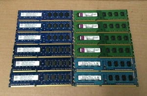 Used 24GB (12X 2GB) DDR3 PC3-10600U Memory/RAM Nanya /Kingston /hynix Tested - Picture 1 of 1