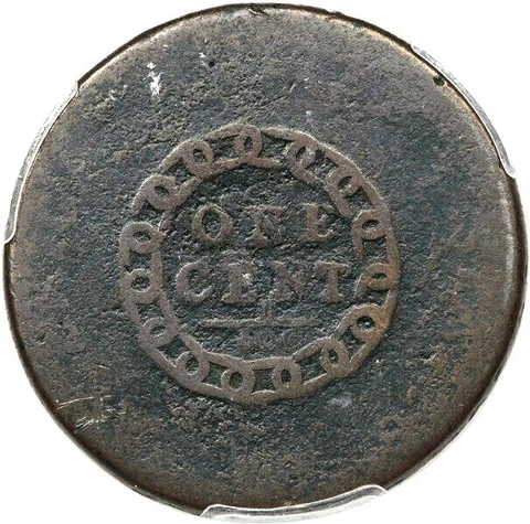 1793 " CHAIN " America " Periods " PCGS FR02 * FLOWING HAIR LARGE Cent 1c *  S-4 Cover
