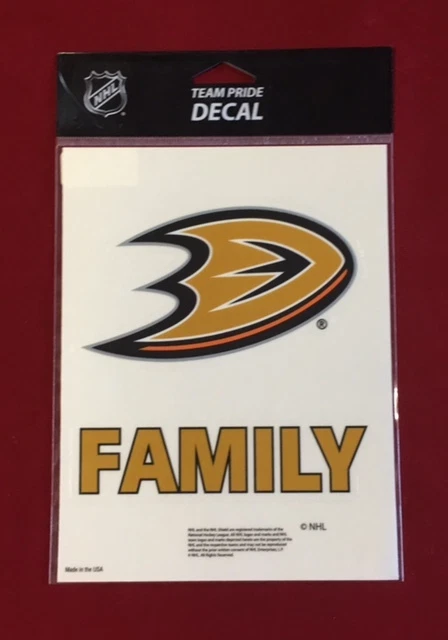 Anaheim Ducks Family Team Pride Logo Decal - Truck Car Window Cling NEW NHL - Image 1 of 1