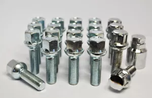 20 x M12 x 1,5, hilo de 28 mm, pernos y casilleros de rueda de radio (zinc) - Imagen 1 de 4