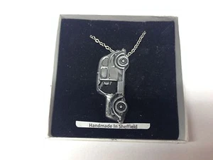 Beardmore Taxi ref25 Car Emblem on Silver Platinum Plated Necklace 18" - Picture 1 of 1