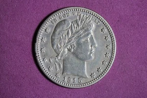 ESTATE FIND 1915- PROOF BARBER QUARTER #K42979 - Picture 1 of 2