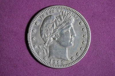 ESTATE FIND 1915- PROOF BARBER QUARTER #K42979 - Image 1 of 2