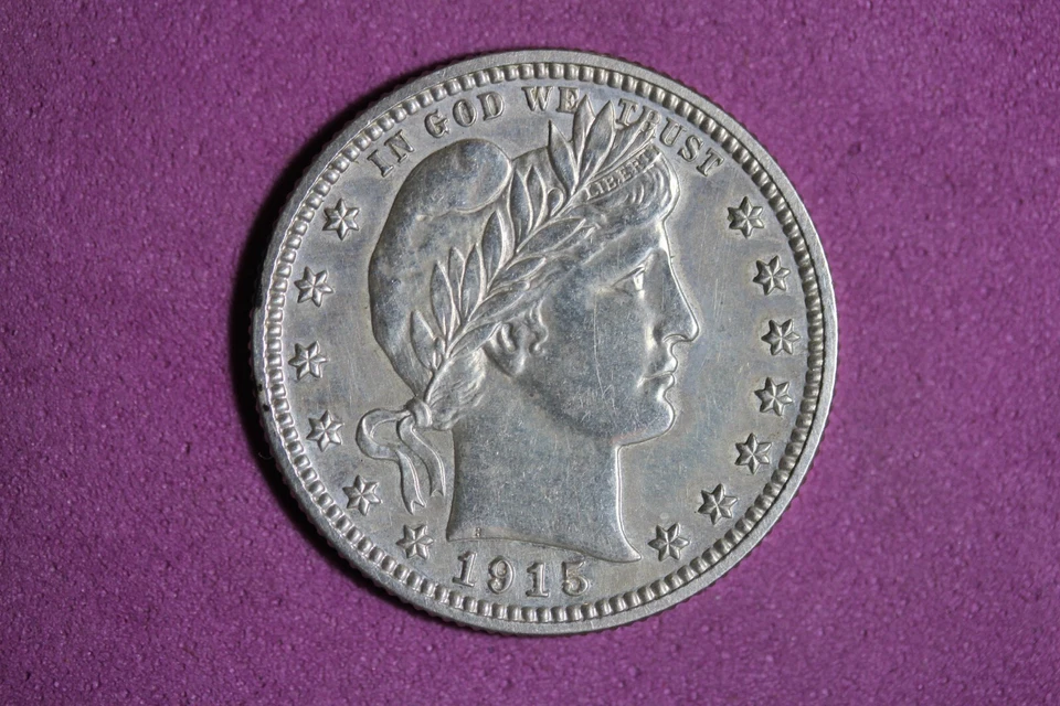 ESTATE FIND 1915- PROOF BARBER QUARTER #K42979 - Image 1 of 2