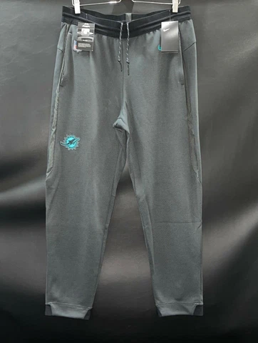 MIAMI DOLPHINS NIKE DARK GREY AQUA LOGO SWEATPANTS W/POCKETS NEW! W/TAGS Cover