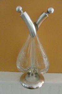 Antique Sterling Overlay Oil & Vinegar Cruet - Picture 1 of 7