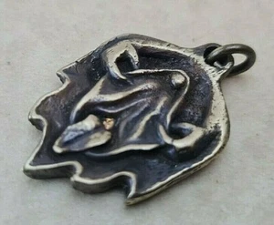 Bronze Erotic Amulet Pendant Medallion Antique Look Handmade in Roman style - Picture 1 of 4