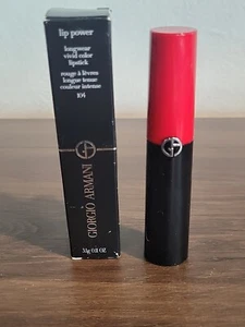 Giorgio Armani Lip Power Longwear Vivid Color Lipstick 104 Selfless Defect Open - Picture 1 of 20