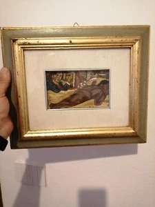 Dipinto Quadro Olio su cartone Roberto Sguanci 1948 Firenze con Autentica - Foto 1 di 6