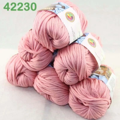 Sale 6 Ballsx50g Super Soft Cotton Chunky Blankets Hand Rugs Knitting Yarn 30 - Image 1 of 4
