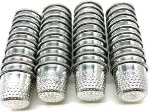 40Pcs Silver Sewing Thimbles Sewing Quilting Metal Thimbles DIY Craft Finger Pro - Picture 1 of 4