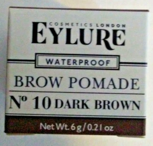 Pomada para cejas impermeable EYLURE Cosmetics London *No.10 marrón oscuro* 6 g/0.21 oz NUEVA - Imagen 1 de 6
