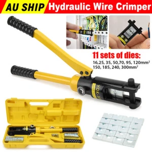 16 Tons Hydraulic Crimper Wire Crimping Tool Cable Lug Terminal 180° Rotating - Picture 1 of 12