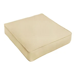 Cojín silla asiento profundo interior/exterior beige antiguo de lona para sombrilla - Imagen 1 de 5