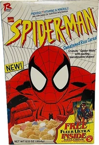1995 Ralston Marvel Comics Spider-Man Cereal 12,5 oz scatola completa sigillata in fabbrica - Foto 1 di 3