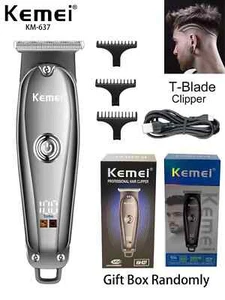 Kemei KM 637 T Blade 0mm Carving Clipper Pro Beard & Hair Trimmer for Men - Picture 1 of 8