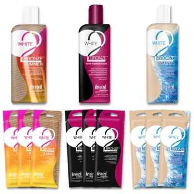 Devoted Creations White 2 Bronze Sunbed Tanning Lotion Cream Salon Package Deal - Image 1 of 4