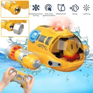 2.4GHz Remote Control Boat With Water Mist 2 Propeller Motors Kids Gift - Picture 1 of 23