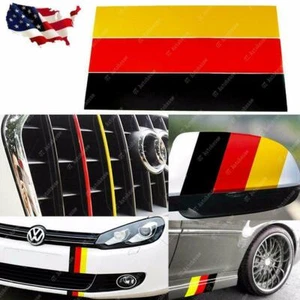 9.8" German Flag Color Stripe Decal Sticker For Car Exterior/Interior Decoration - Picture 1 of 10