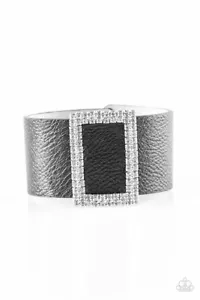Atemberaubendes for You schwarzes Urban Armband Druckknopf Wickel Paparazzi - Bild 1 von 2